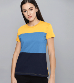 DILLINGER Colour-block Crew-Neck T-shirt