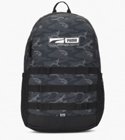 PUMA Logo Print Backpack with Adjustable Straps